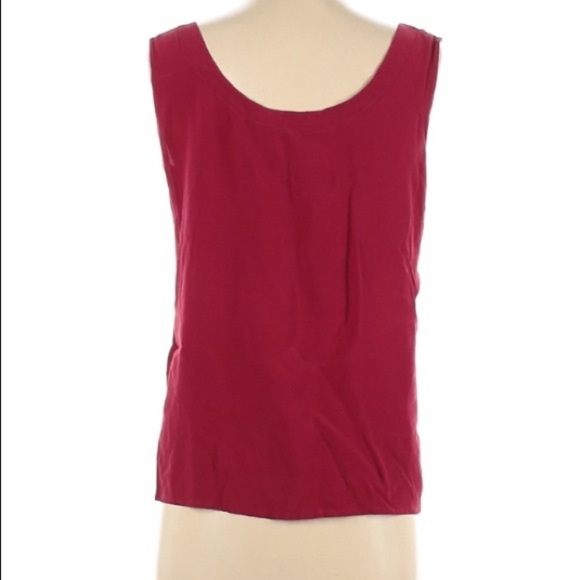Vintage argenti 100% silk red sleeveless tank top women’s medium - Picture 2 of 4